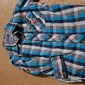 U.S. Polo Assn. Plaid Button Down Blue Shirt